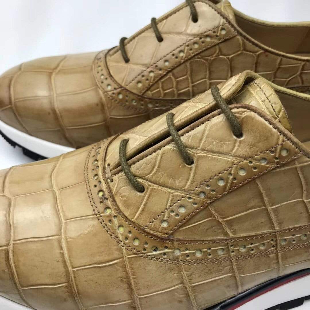 Preorder Crocodile Leather Shoes Sports Shoes Leisure Men's Shoes