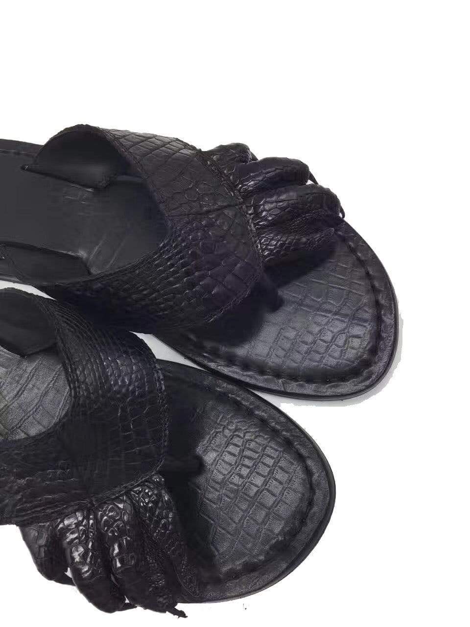 Crocodile Shoes Genuine Crocodile Leather Mens Slipper