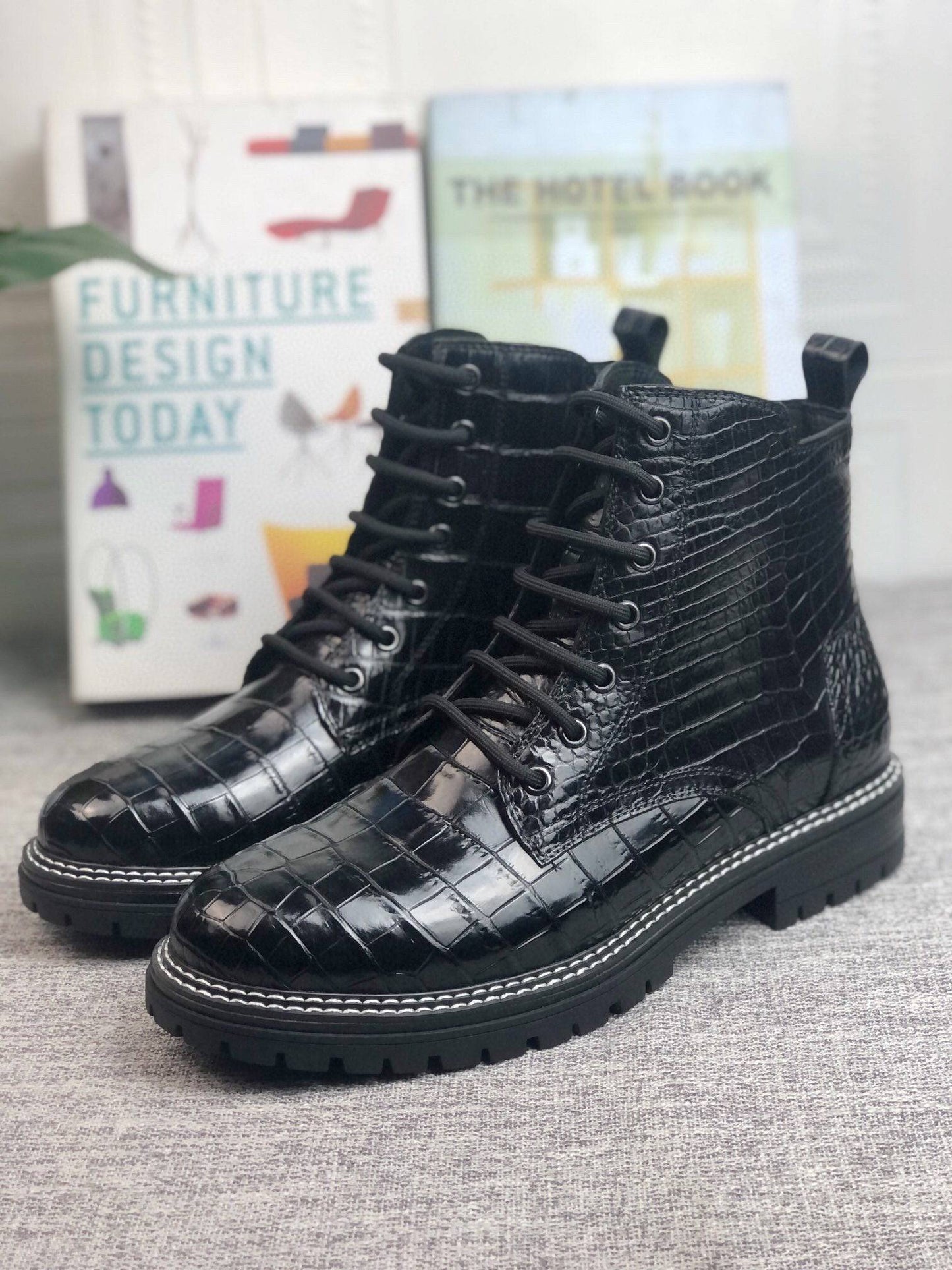Crocodile Shoes Crocodile Skin Leather Martin Boots