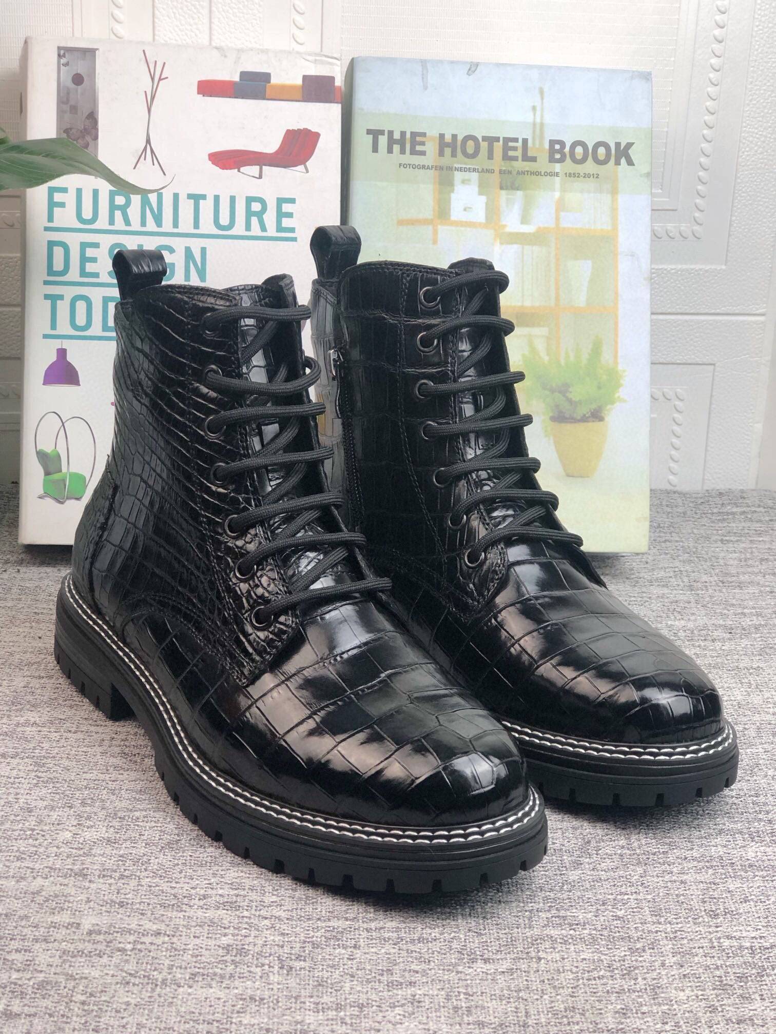 Crocodile Shoes Crocodile Skin Leather Martin Boots