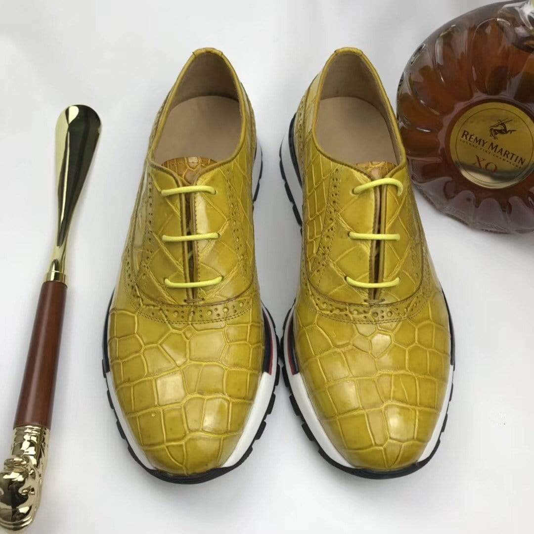 Rossie Viren men's Crocodile Sports Shoes, casual leisure footwear with textured crocodile pattern and comfortable design.