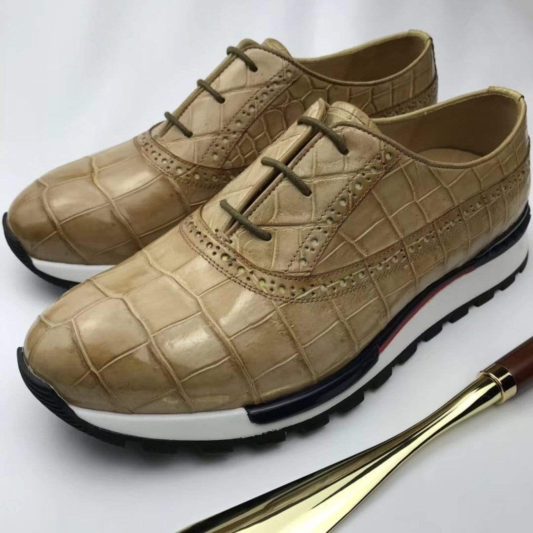 Preorder Crocodile Leather Shoes Sports Shoes Leisure Men's Shoes