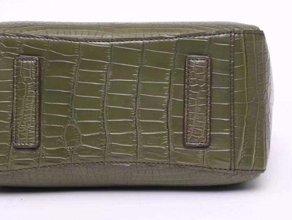 Crocodile Leather Medium Top  Handle Hobo Bag  & Purse Karki