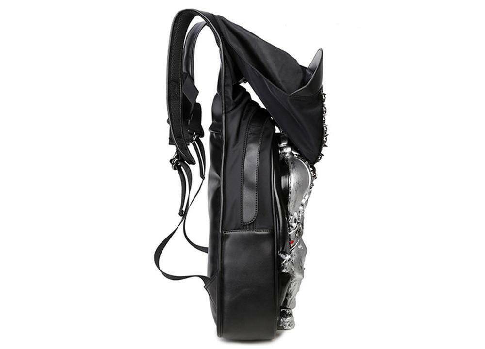 Fashion Punk Rivets Waterproof 3D Tiger Head Backpack Laptop Computer Knapsack With Hat
