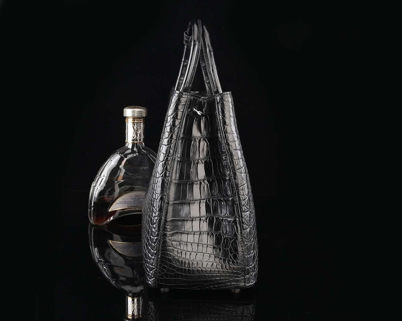 Genuine Crocodile Leather Top Handle Tote  Handbag 33cm