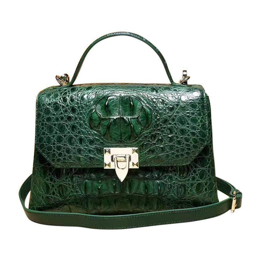 Genuine Crocodile Front Flap Buckle Tote Bags
