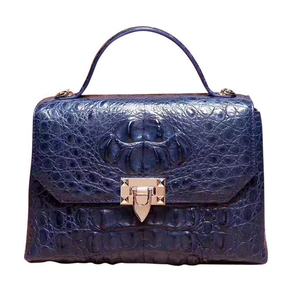 Genuine Crocodile Front Flap Buckle Tote Bags