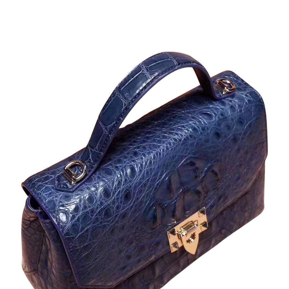 Genuine Crocodile Front Flap Buckle Tote Bags