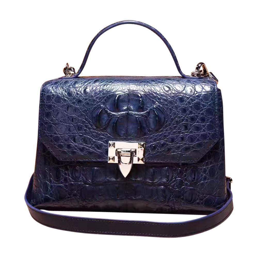 Genuine Crocodile Front Flap Buckle Tote Bags