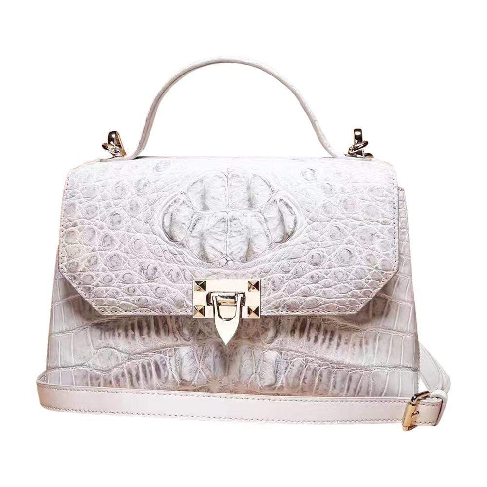 Genuine Crocodile Front Flap Buckle Tote Bags