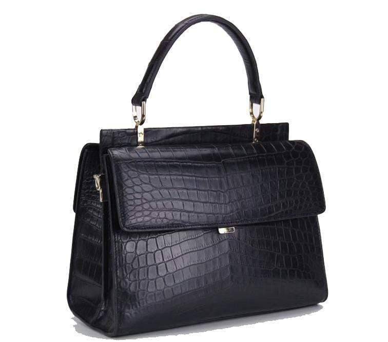 Genuine Crocodile Leather Medium Top Handle Shoulder Bags