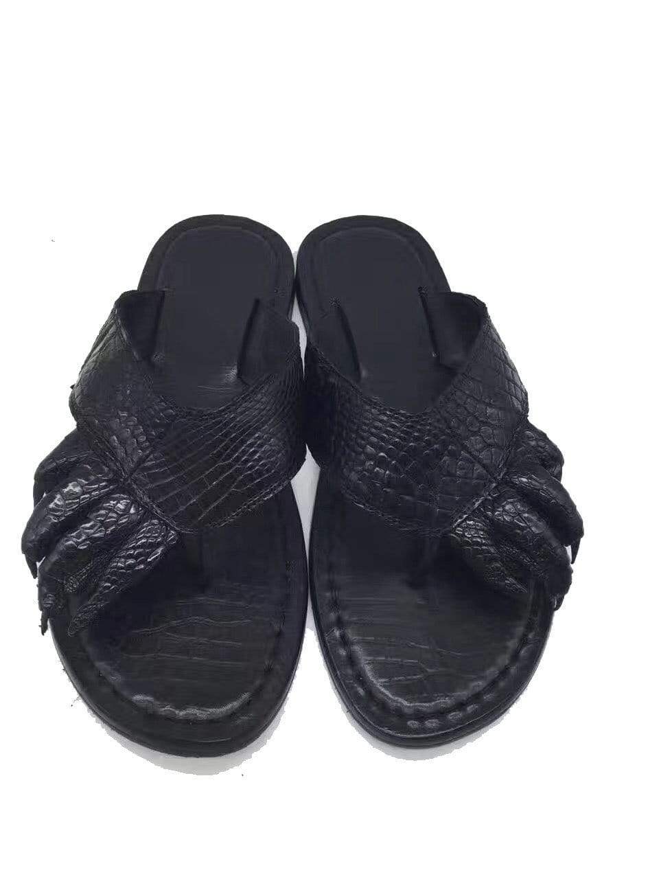 Crocodile Shoes Genuine Crocodile Leather Mens Slipper