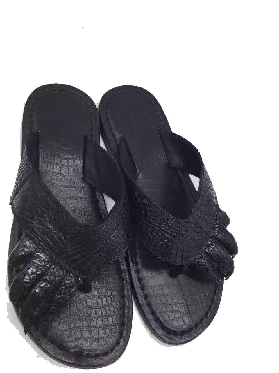 Crocodile Shoes Genuine Crocodile Leather Mens Slipper