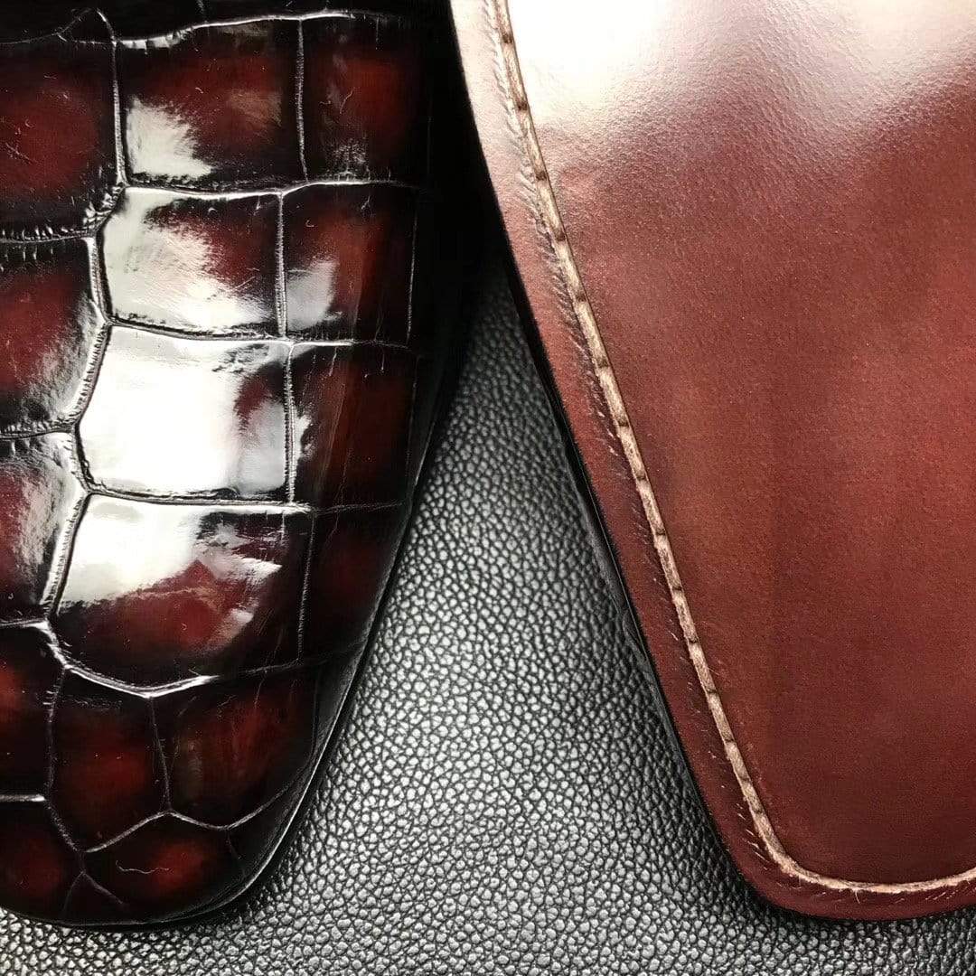 Crocodile Shoes Genuine Crocodile Leather Penny Casual Loafers  Slip-On Slippers