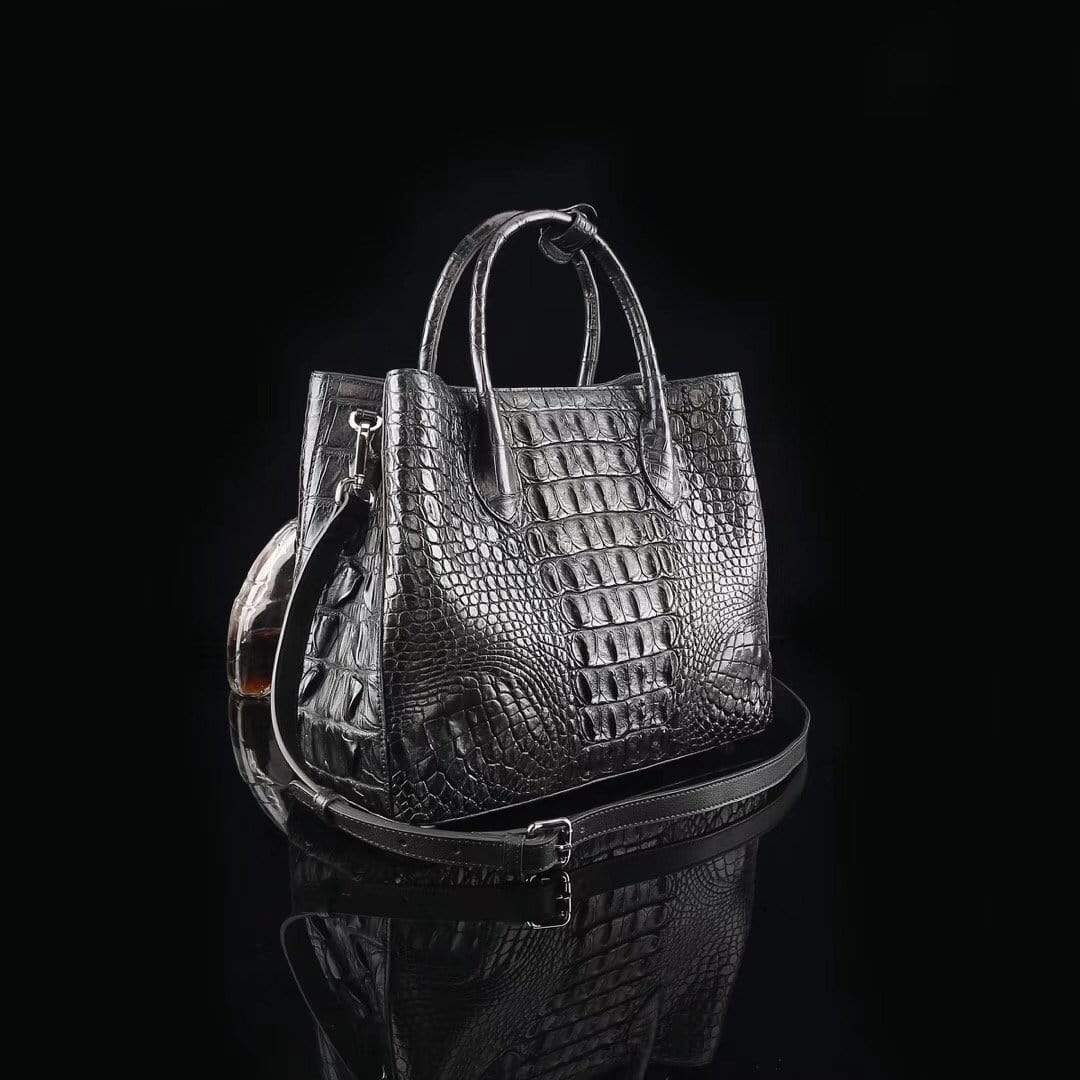 Genuine Crocodile Medium Double Satchel Bag 33cm