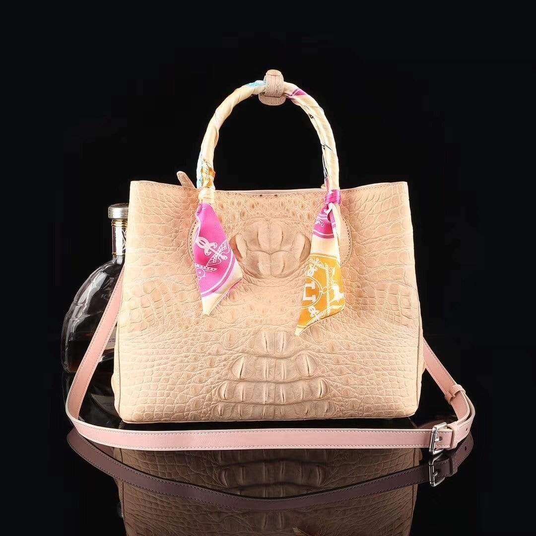 Genuine Crocodile Medium Double Satchel Bag 33cm