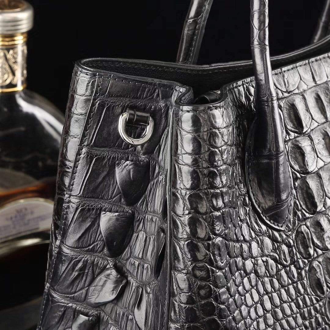Genuine Crocodile Medium Double Satchel Bag 33cm