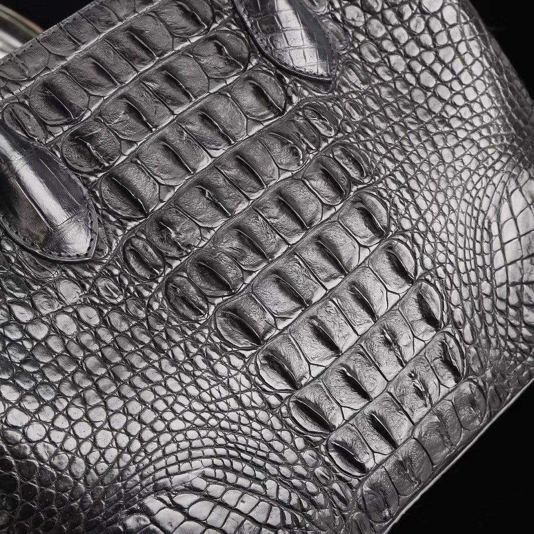 Genuine Crocodile Medium Double Satchel Bag 33cm