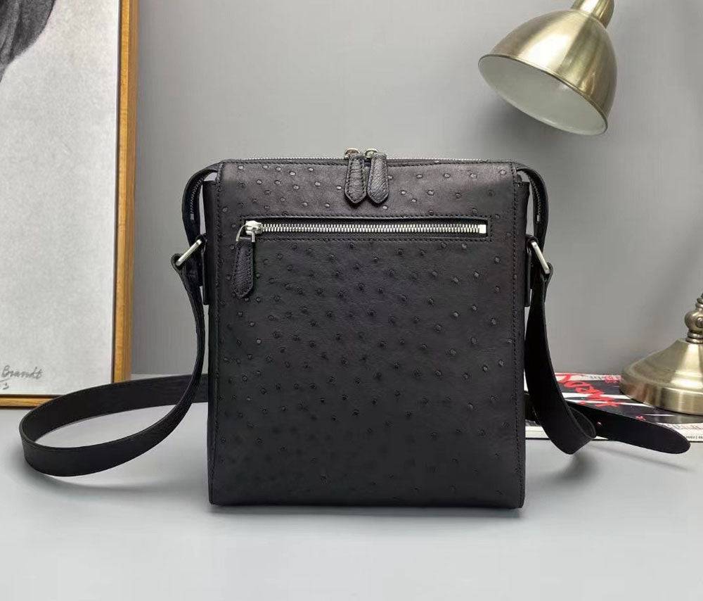 Genuine Ostrich Leather Cross Body Bag