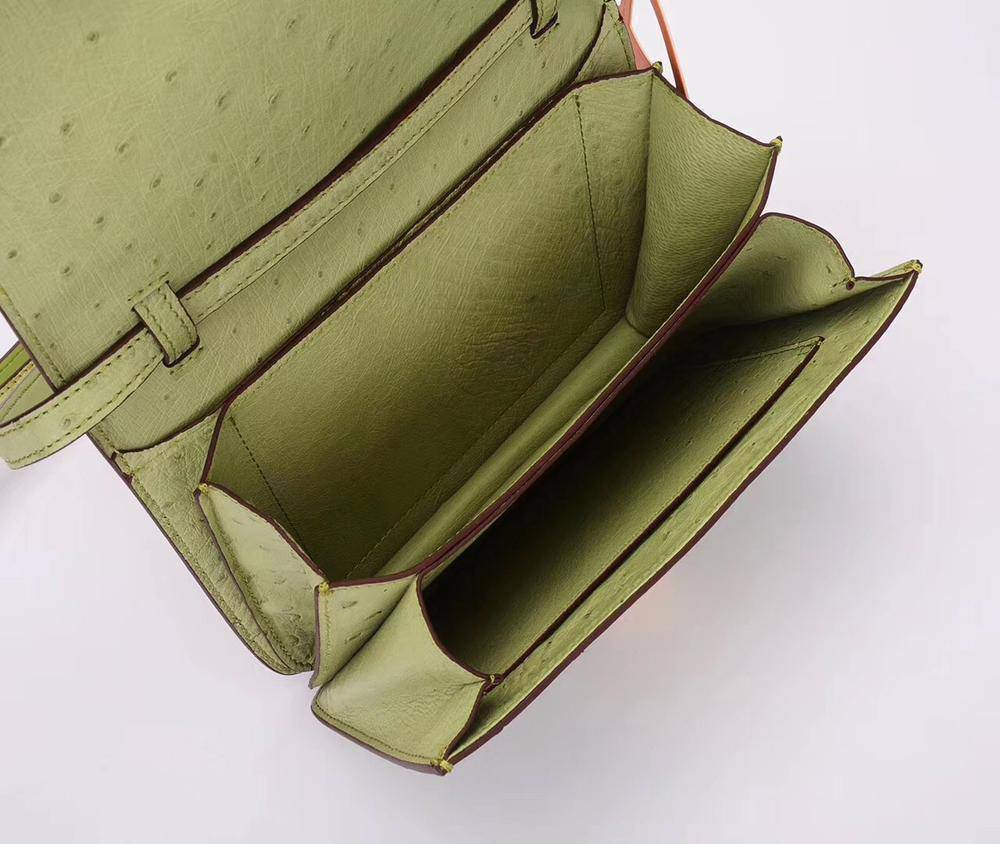 Genuine Ostrich Leather Mini Falp Cross body Messenger Shoulder Bags For Summer