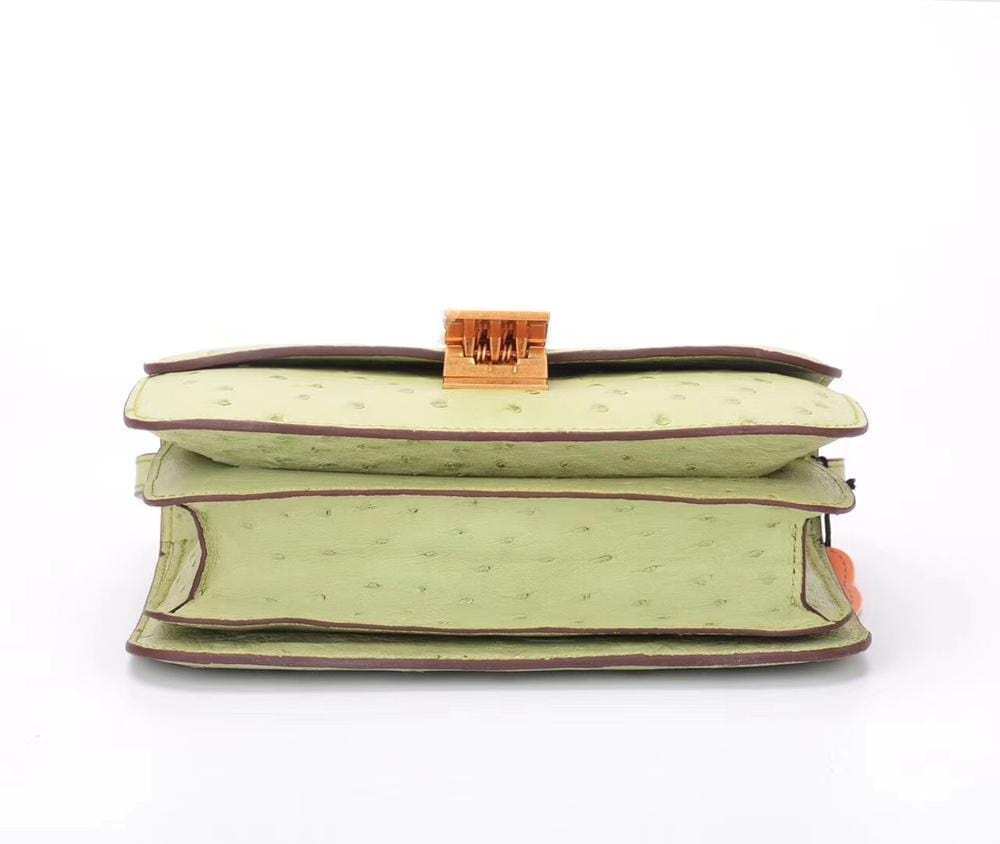 Genuine Ostrich Leather Mini Falp Cross body Messenger Shoulder Bags For Summer