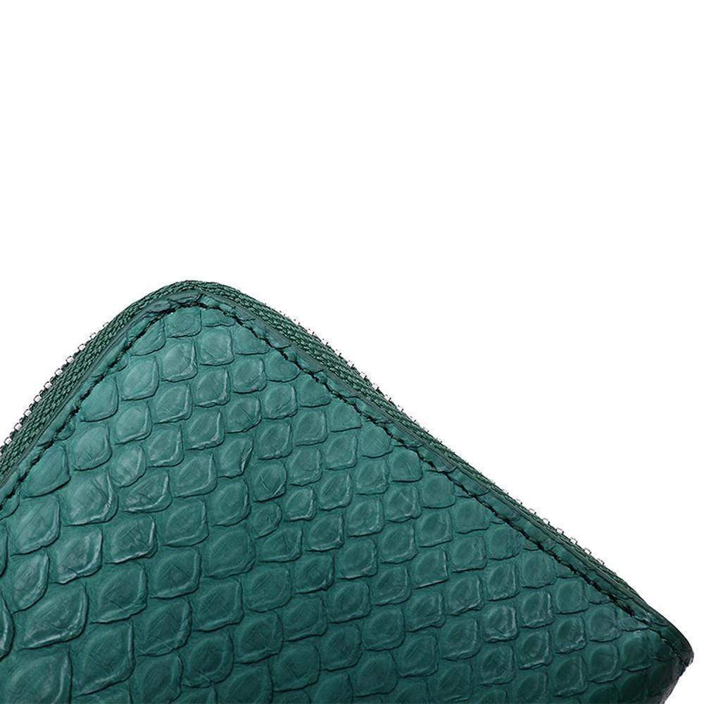 Genuine Python Leather  Zip Wallet