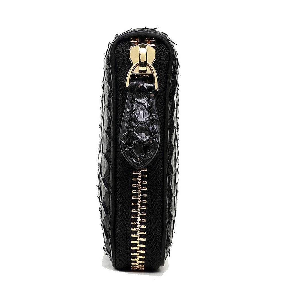 Genuine Python Leather  Zip Wallet