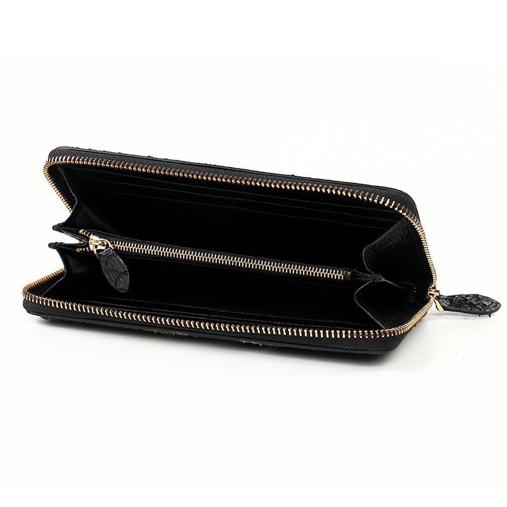 Genuine Python Leather  Zip Wallet