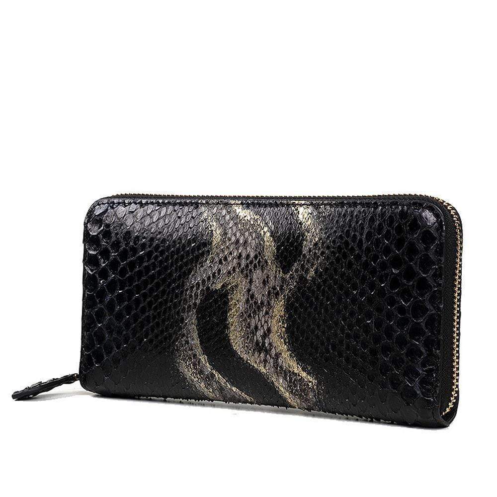 Genuine Python Leather  Zip Wallet