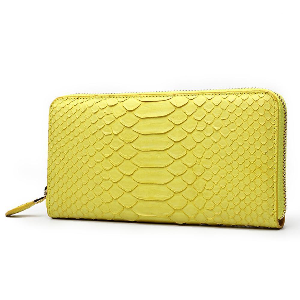 Genuine Python Leather  Zip Wallet