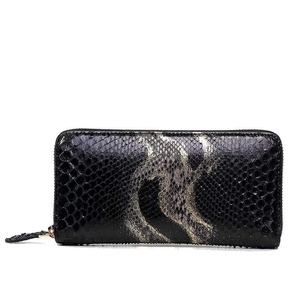 Genuine Python Leather  Zip Wallet