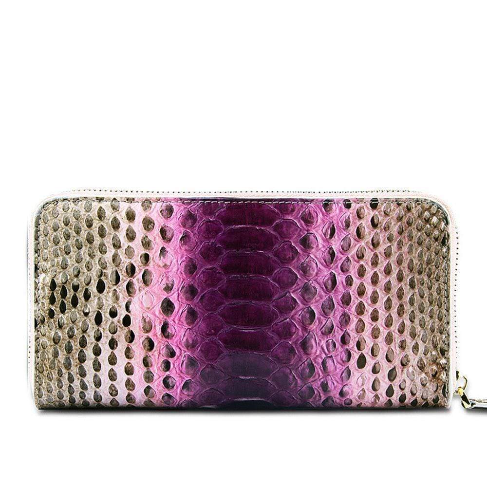 Genuine Python Leather  Zip Wallet