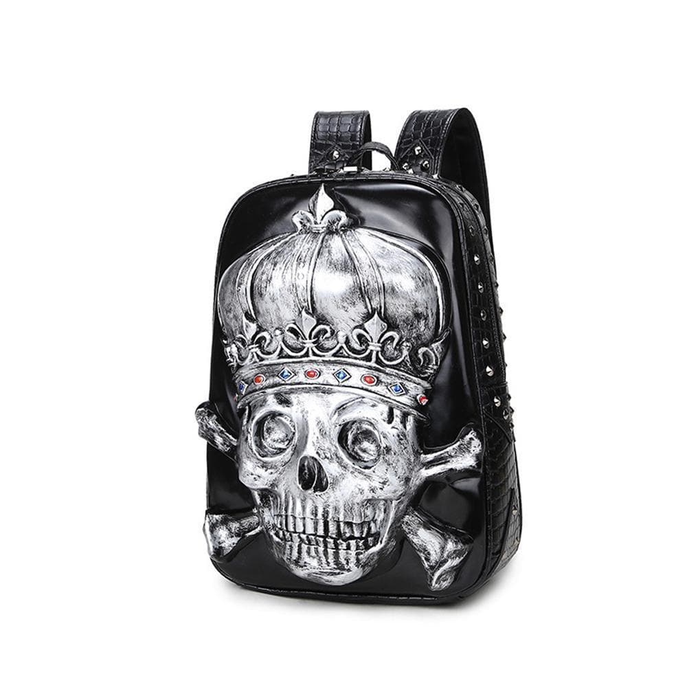3D Backpack ,Halloween Backpack 3D Pirate Skull Crown Bags Fashion Knapsacks
