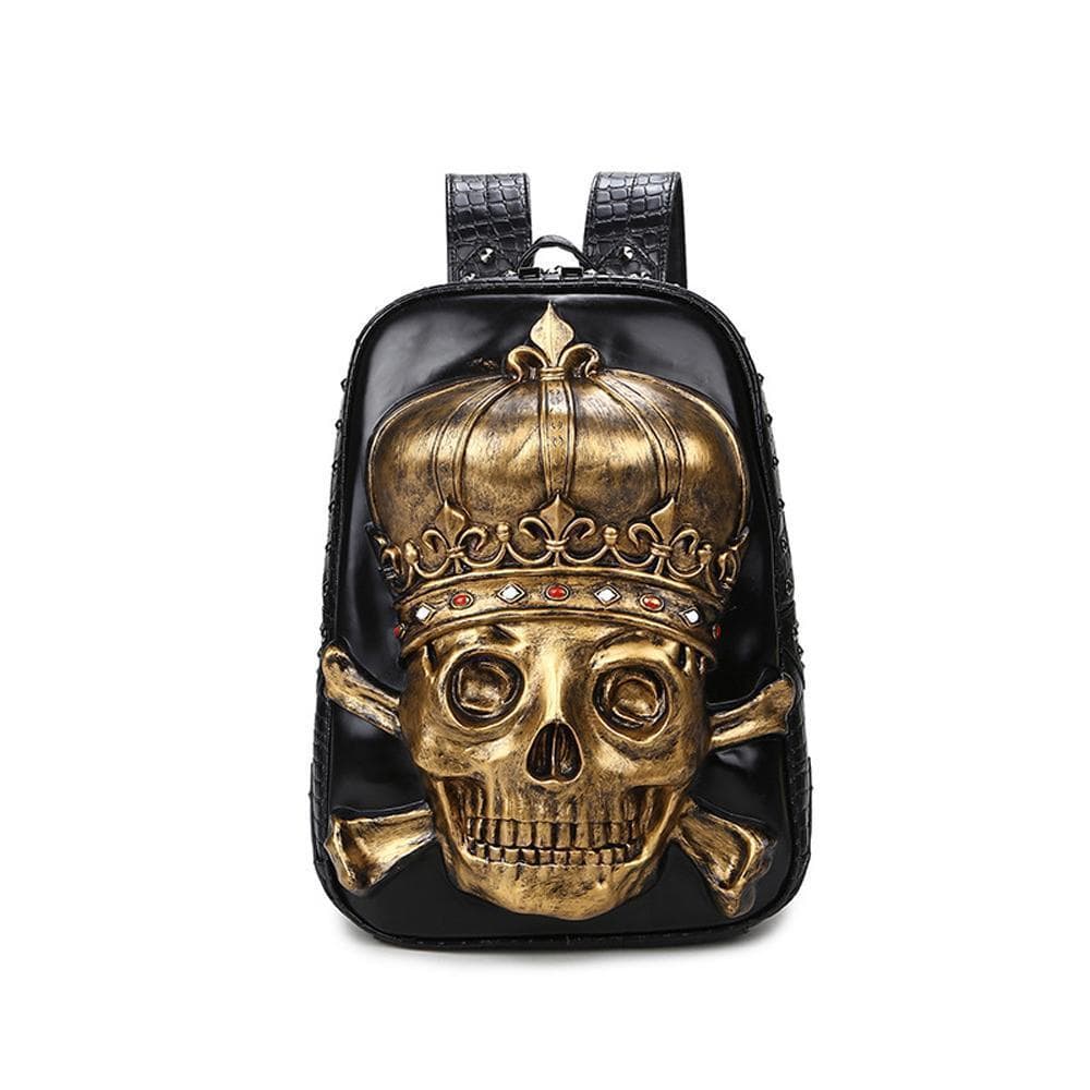 3D Backpack ,Halloween Backpack 3D Pirate Skull Crown Bags Fashion Knapsacks