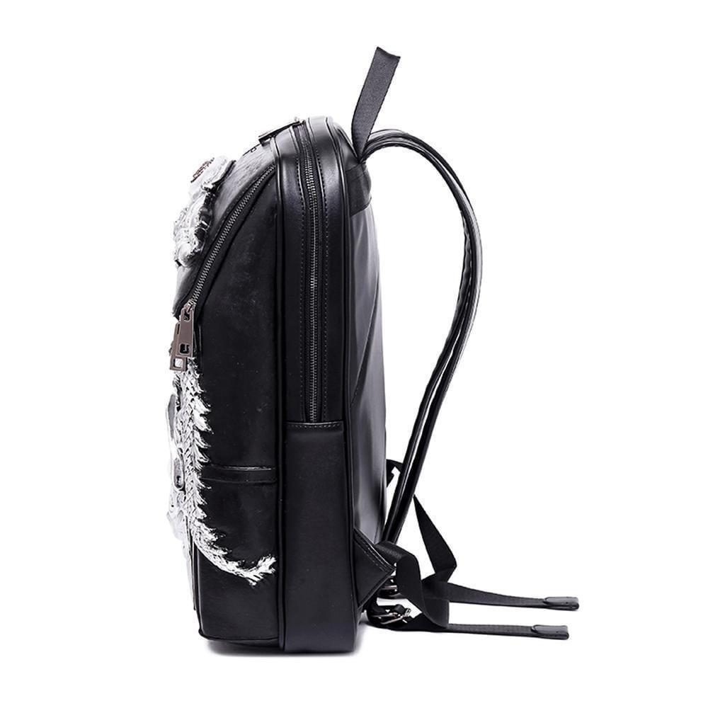 Halloween Skull Backpack 3D Pirate Captain 14"Laptop Computer Handbags Knapsack