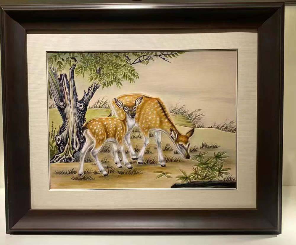 Handmade Customs Personalized Leather 3D Carving And Painting Photo Frame