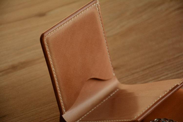 Handmade Japanese Shinki Hikaku Shell Cordovan Leather Wallet Original Beige