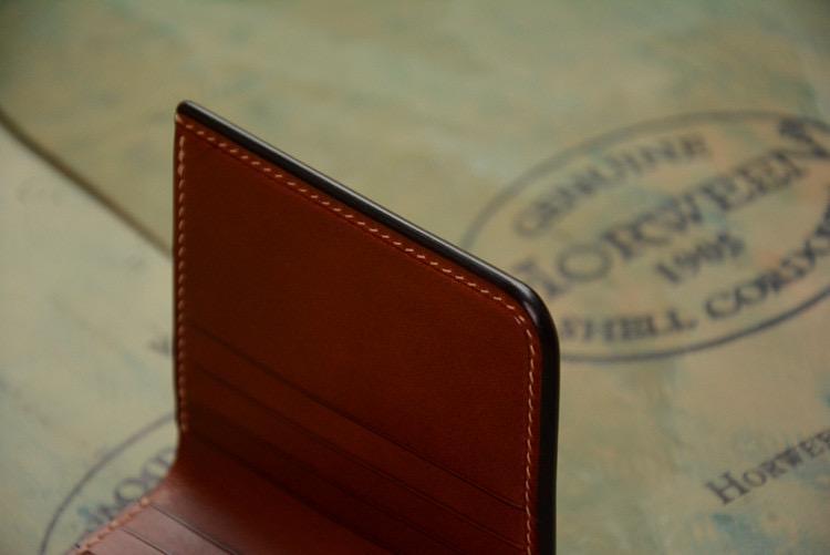 Handmade US Horween Shell Cordovan Leather Short Wallet Multi-card Holder Simple Wallets