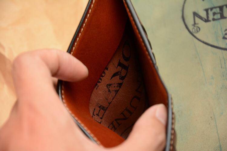 Handmade US Horween Shell Cordovan Leather Short Wallet Multi-card Holder Simple Wallets