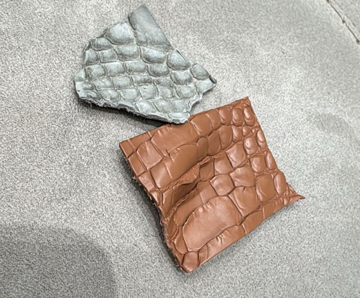 Preorder Nubuck Crocodile Skin Leather Blazer Brown & Grey