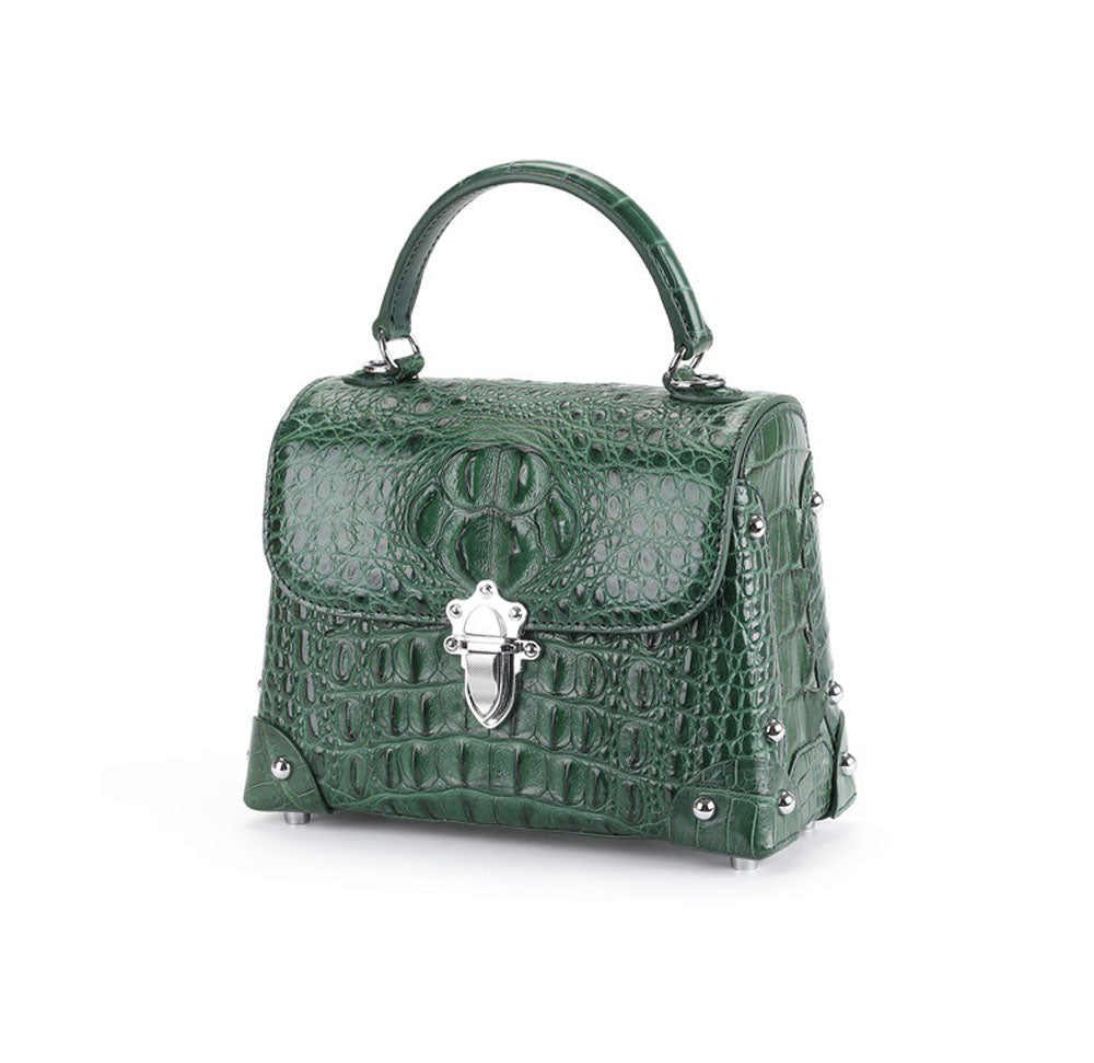 Ladies Top-handle Bag Genuine Crocodile Leather Cross body Messenger Bags