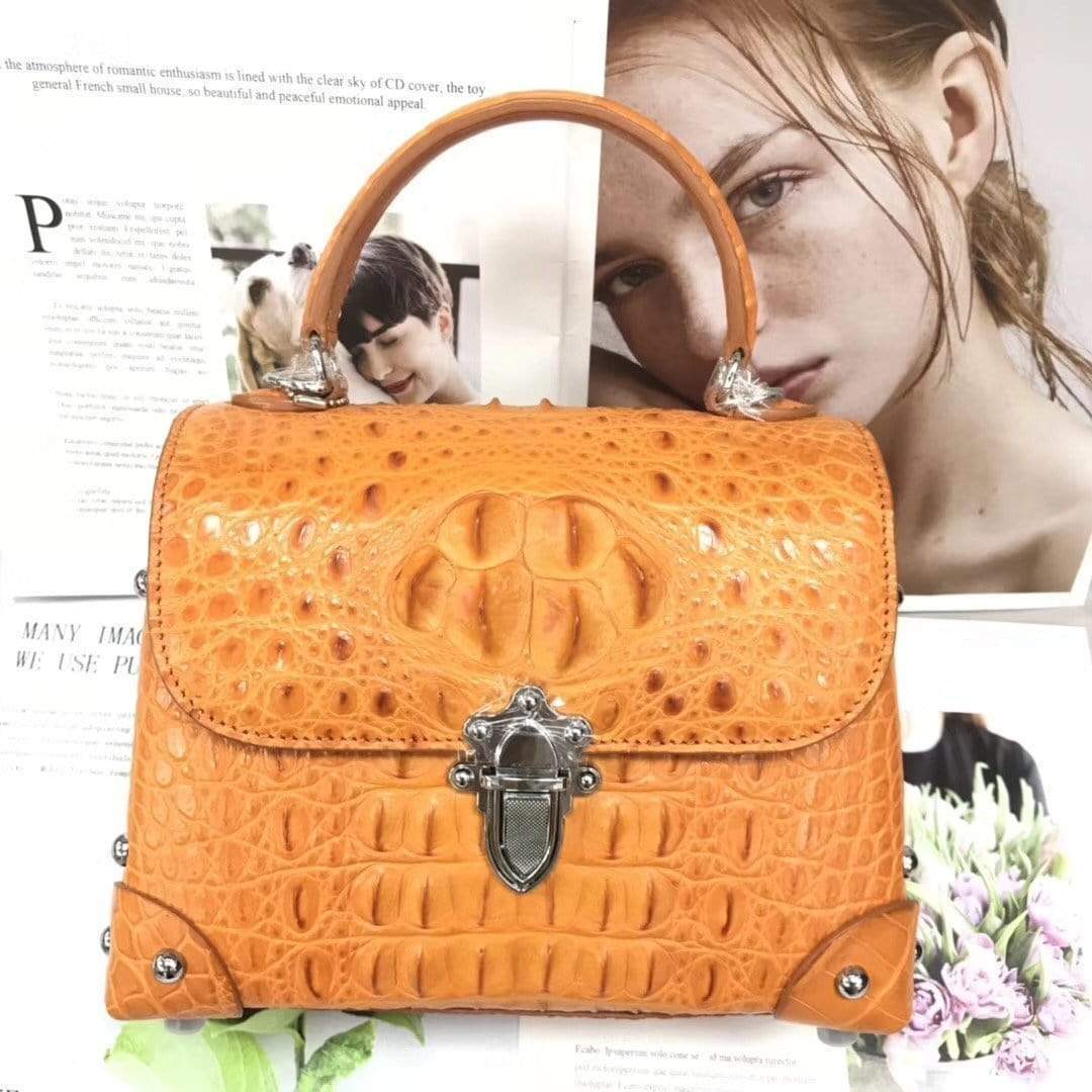 Ladies Top-handle Bag Genuine Crocodile Leather Cross body Messenger Bags