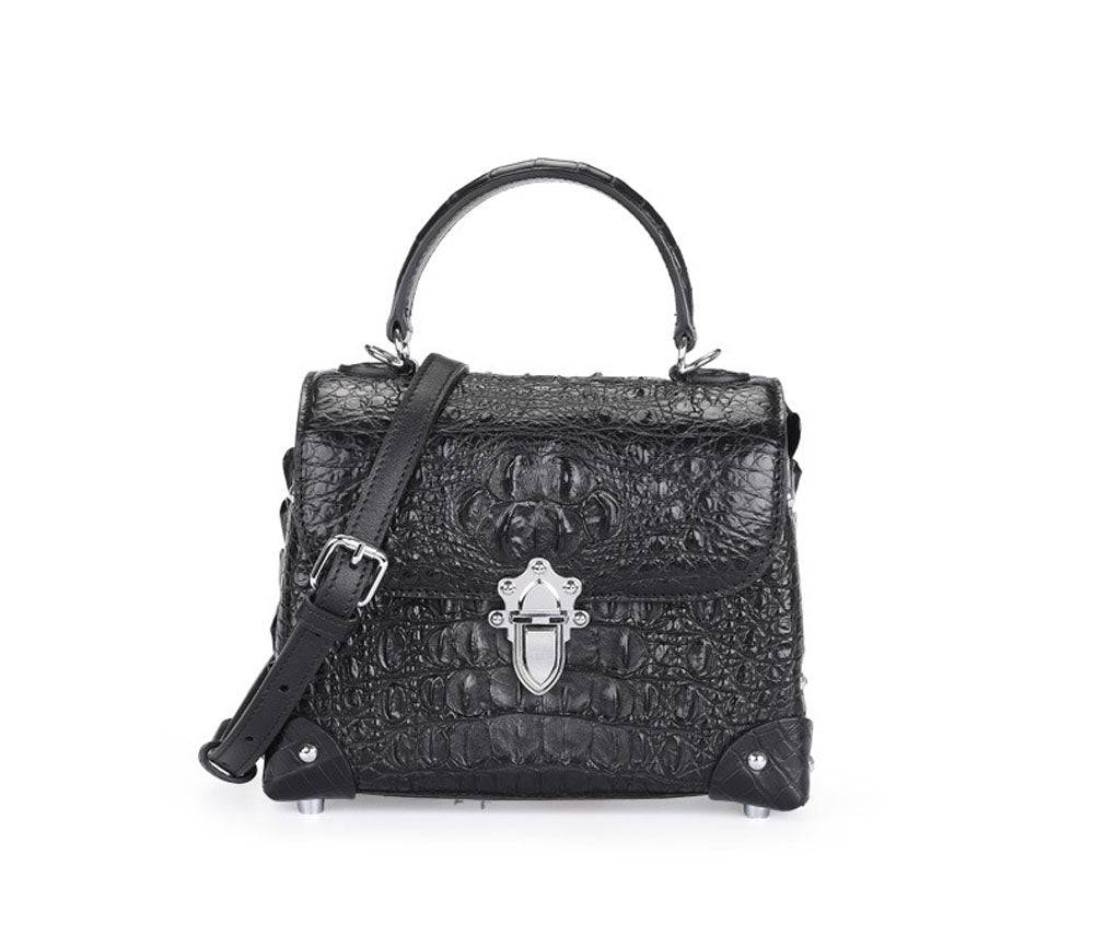 Ladies Top-handle Bag Genuine Crocodile Leather Cross body Messenger Bags