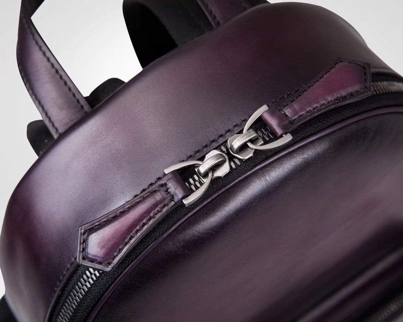 Large Vintage Smooth  Cowhide Leather Backpack