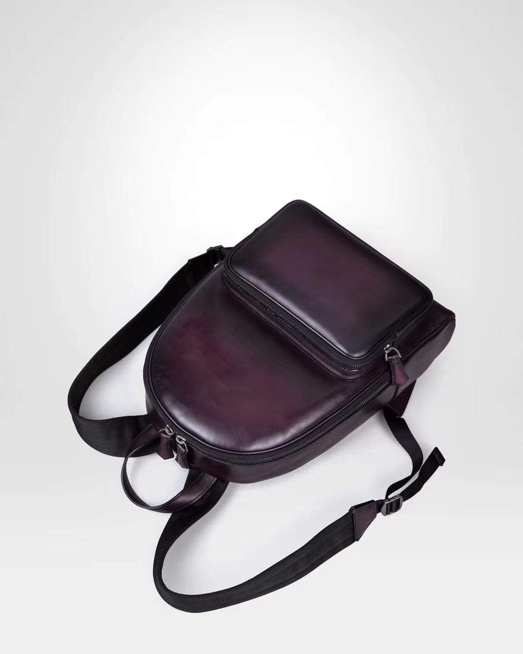 Large Vintage Smooth  Cowhide Leather Backpack