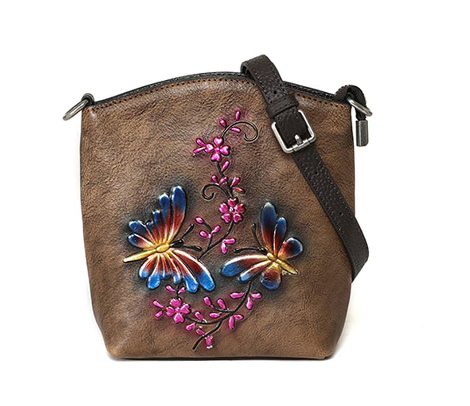 Rossie Viren Women's Leather Small Cross Body Bags For Women Mini Iphone Purse