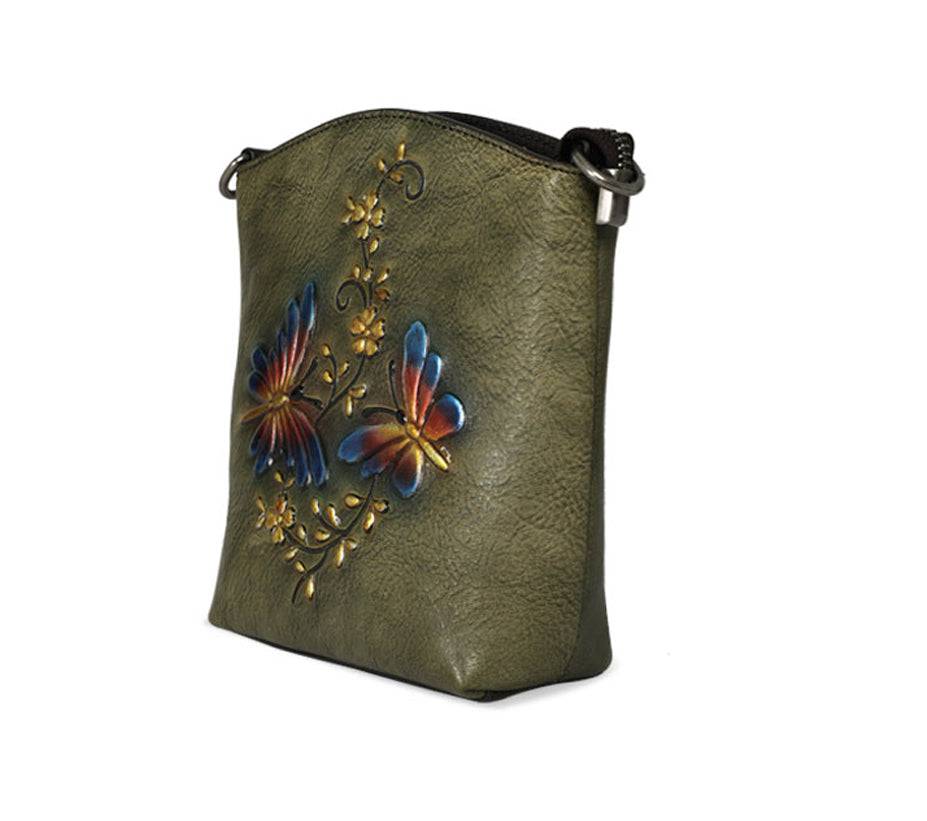 Rossie Viren Women's Leather Small Cross Body Bags For Women Mini Iphone Purse