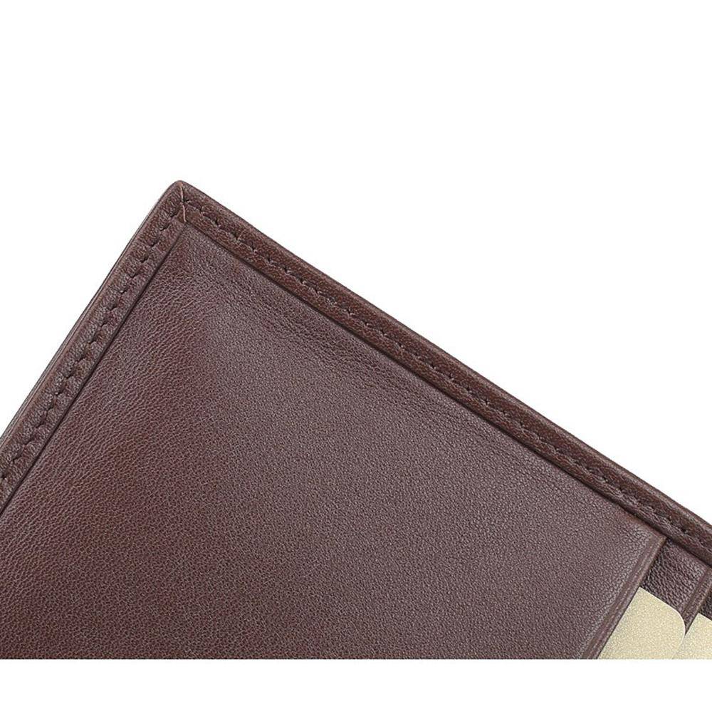 Men Bifold Leather Wallet- Genuine Crocodile Leather Head Bone Leather