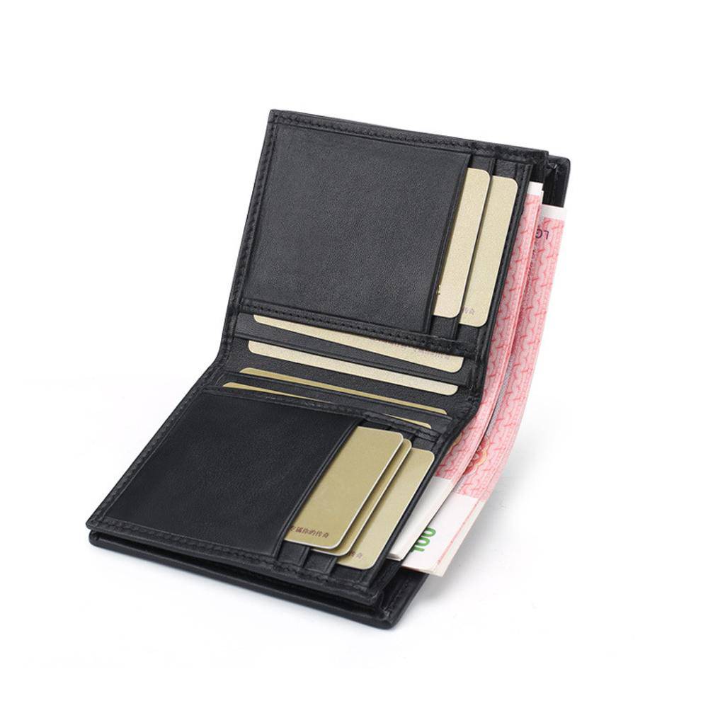 Men Bifold Leather Wallet- Genuine Crocodile Leather Tail Bone Leather