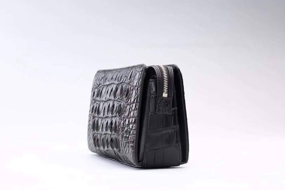 Mens Classic Genuine Crocodile Leather With Password Code Lock